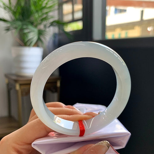 Fine Condition Jadeite Bangle · Size 55.7-12.4-8.3