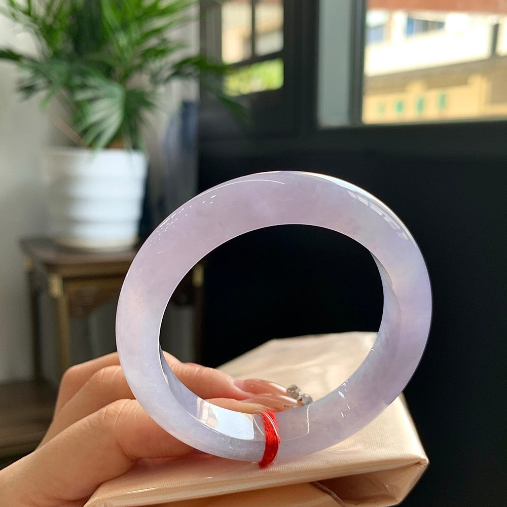 Ice Pink Jadeite Bangle – Perfect – Size 51.7-12.2-8.5 – Item 609190504