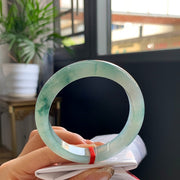 Fine Condition Jadeite Bangle · Size 57.4-12.2-8.8