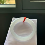 White Moonlight Fine Condition Jadeite Bangle · Size 53.5-13.5-8.7