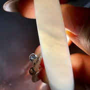Silky Texture Jadeite Bangle · Size 52-12.4-8.6