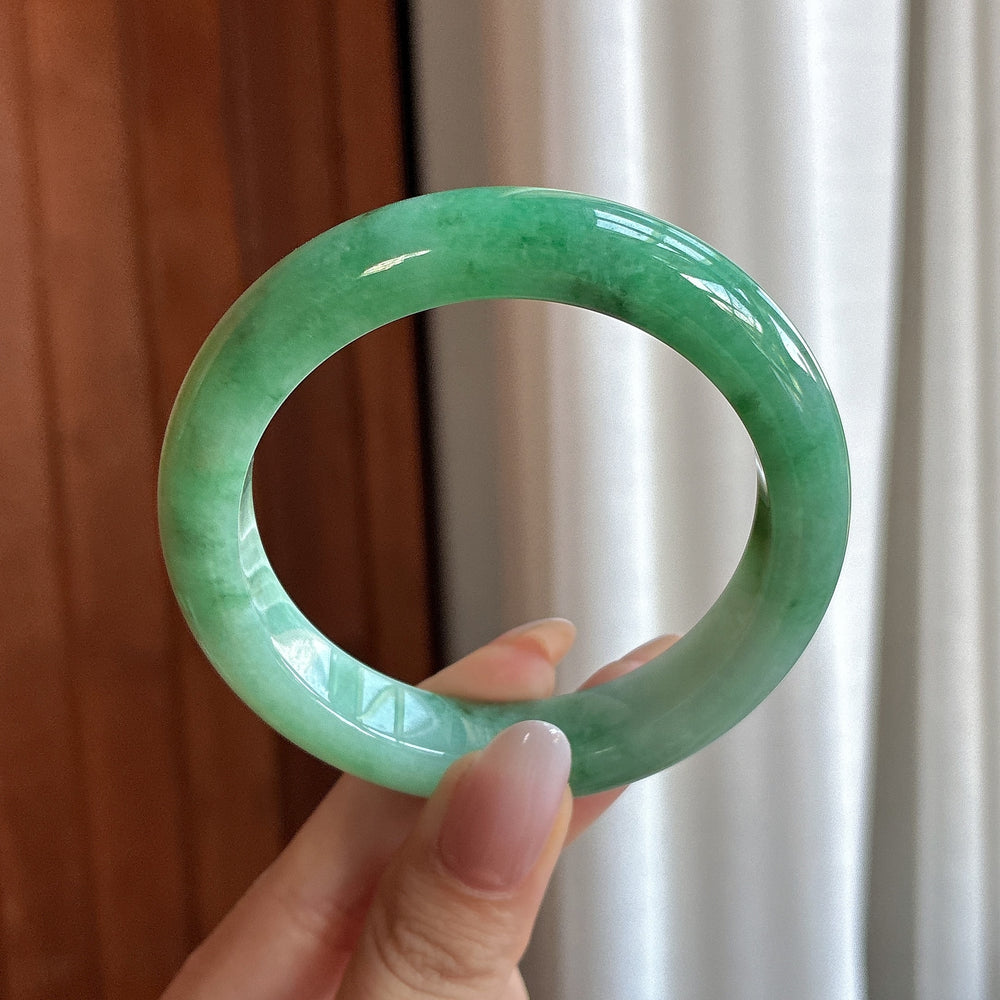 Glutinous Ice Floating Flower Pattern Perfect Circle Bracelet